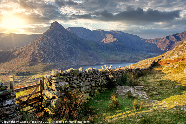 Sunrise over Tryfan Mountain Picture Board by George Hopkins