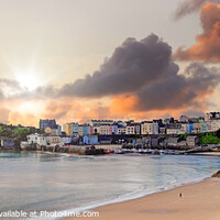 Buy canvas prints of Tenby in late sunshine by George Hopkins