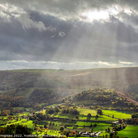 Buy canvas prints of Autumn Light in the Vale by George Hopkins