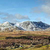 Buy canvas prints of Coniston Fells in Winter Coat by George Hopkins