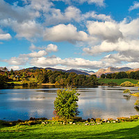 Buy canvas prints of Autumn at Loughrigg Tarn by George Hopkins