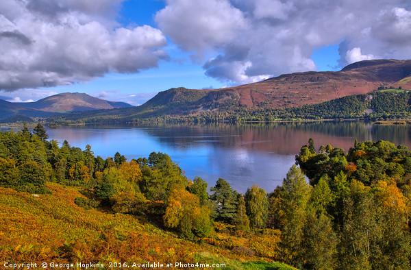 Derwent Water from Catcalls Fell Side Picture Board by George Hopkins