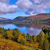 Buy canvas prints of Derwent Water from Catcalls Fell Side by George Hopkins