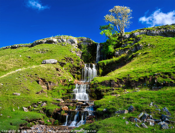 Cray Waterfalls in Upper Wharfedale Picture Board by George Hopkins
