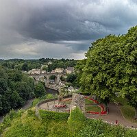 Buy canvas prints of knaresborough yorkshire aerial view by mike morley