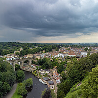Buy canvas prints of knaresborough yorkshire aerial view by mike morley