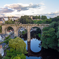 Buy canvas prints of Knaresborough North Yorkshire aerial view by mike morley