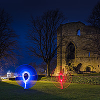 Buy canvas prints of Knaresborough Castle at night by mike morley