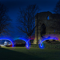 Buy canvas prints of Knaresborough Castle at night by mike morley