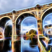 Buy canvas prints of Knaresborough North Yorkshire abstract effect by mike morley