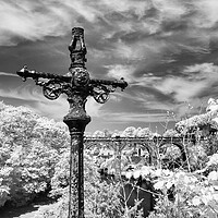 Buy canvas prints of Knaresborough viaduct in Infra red by mike morley
