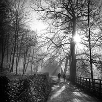 Buy canvas prints of winter sunrise in Knaresborough Yorkshire by mike morley