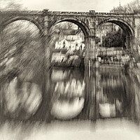 Buy canvas prints of Knaresborough Viaduct North Yorkshire by mike morley