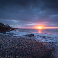 Buy canvas prints of Sunrise at Bracelet bay by Bryn Morgan