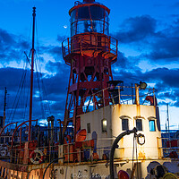 Buy canvas prints of The Helwick lightship at Swansea marina by Bryn Morgan