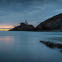 Buy canvas prints of Mumbles lighthouse at day break by Bryn Morgan