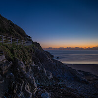 Buy canvas prints of The path to Caswell bay after sunset by Bryn Morgan