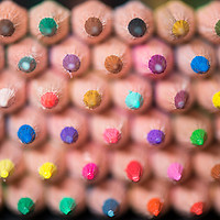 Buy canvas prints of Coloured pencils. by Bryn Morgan