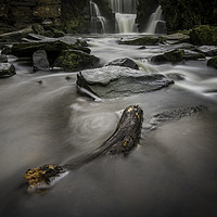 Buy canvas prints of The waterfall at Penllergare Woods. by Bryn Morgan