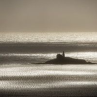 Buy canvas prints of Mumbles lighthouse viewed from Townhill. by Bryn Morgan