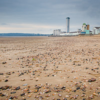 Buy canvas prints of The Meridian tower viewed from Swansea seas front. by Bryn Morgan