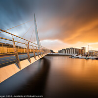 Buy canvas prints of Swansea marina, the sail bridge by Bryn Morgan