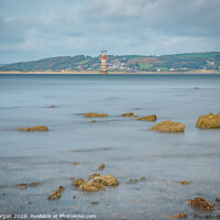 Buy canvas prints of Whiteford Lighthouse on the Loughor estuary  by Bryn Morgan