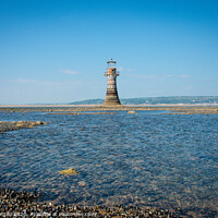 Buy canvas prints of Whiteford Lighthouse on the Loughor estuary by Bryn Morgan
