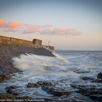 Buy canvas prints of Porthcawl lighthouse at sunrise by Bryn Morgan