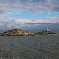 Buy canvas prints of Mumbles lighthouse, Bracelet bay by Bryn Morgan