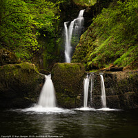 Buy canvas prints of Sgwd Einion gam, the fall of the crooked anvil waterfall by Bryn Morgan