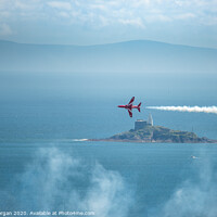 Buy canvas prints of The Red Arrows, the Royal Air Force Aerobatic Team by Bryn Morgan