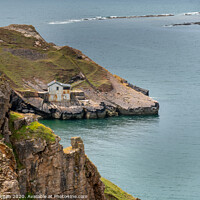 Buy canvas prints of Small boat house at the Worms head, Rhossili by Bryn Morgan