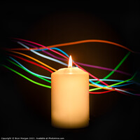 Buy canvas prints of Candle with streaks of light by Bryn Morgan