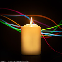 Buy canvas prints of Candle with streaks of light by Bryn Morgan