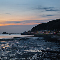Buy canvas prints of Mumbles pier and lighthouse at sunrise by Bryn Morgan