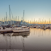Buy canvas prints of Swansea marina boats by Bryn Morgan