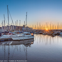 Buy canvas prints of Swansea marina boats by Bryn Morgan