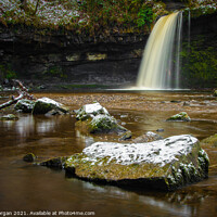 Buy canvas prints of Sgwd Gwladys waterfall, the Lady waterfall by Bryn Morgan