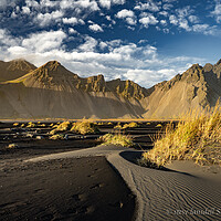 Buy canvas prints of Outdoor mountain BEACH BLACK SAND  by Steve Lansdell