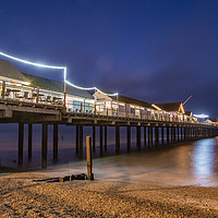 Buy canvas prints of Southwold Pier after dark by Steve Lansdell