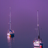 Buy canvas prints of Misty morning at Oban harbour by alan todd