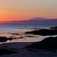 Buy canvas prints of Sunset over the Isle of Skye                       by alan todd