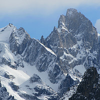 Buy canvas prints of Aiguilles du plan Chamonix French Alps             by alan todd