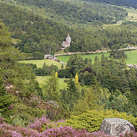 Buy canvas prints of Crathie Kirk from above Balmoral castle. Crathie B by alan todd