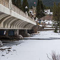Buy canvas prints of Banff Avenue Bridge by Steve Ebbrell