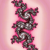 Buy canvas prints of Pretty Pink Fractals by Vickie Fiveash