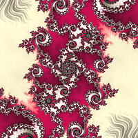 Buy canvas prints of Red Spiral Fractals by Vickie Fiveash