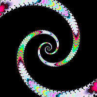 Buy canvas prints of Rainbow Snake Spiral by Vickie Fiveash