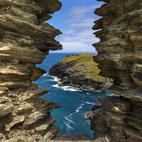 Buy canvas prints of Stunning View from Tintagel Castle in Cornwall, UK by Chris Dorney